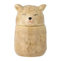 Boîte Puk avec couvercle Ø7 cm, Marron