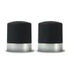 Bouchon pour bouteille de vin et champagne Axel Lot de 2, Noir-argent