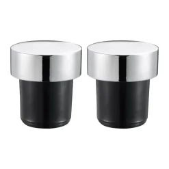 Bouchons à vin Valli,Lot de 2, 3 cm, Chrome