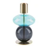 Bougeoir Bubble 14 cm, Bleu-fumé