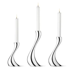 Bougeoir Cobra lot de 3, acier inoxydable