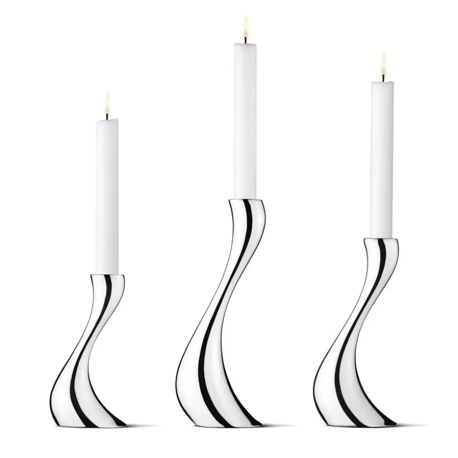 Bougeoir Cobra lot de 3, acier inoxydable