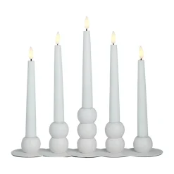 Bougeoir combinable Lykke incluant 5 lampes LED, White