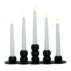 Bougeoir combinable Lykke incluant 5 lampes LED, Black