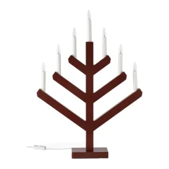 Bougeoir de l'avent Pine 62 cm, Rouge