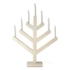 Bougeoir de l'avent Pine 62 cm, Blanc émaillé