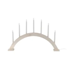 Bougeoir de l'avent Sky arc 41 cm, Blanc émaillé