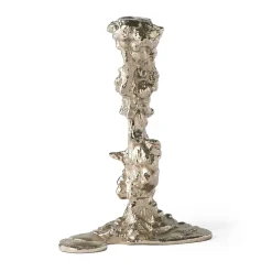 Bougeoir Drip L 25 cm, Argent