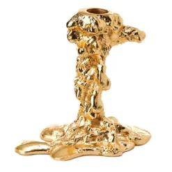 Bougeoir Drip S 14 cm, Or