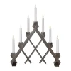 Bougeoir en bois Rut 7 43 cm, Marron