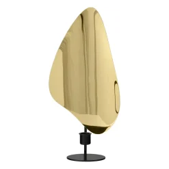 Bougeoir Flambeau 34 cm, Laiton poli en noir
