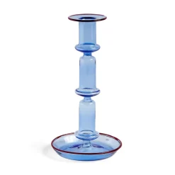 Bougeoir Flare medium, Light blue-red