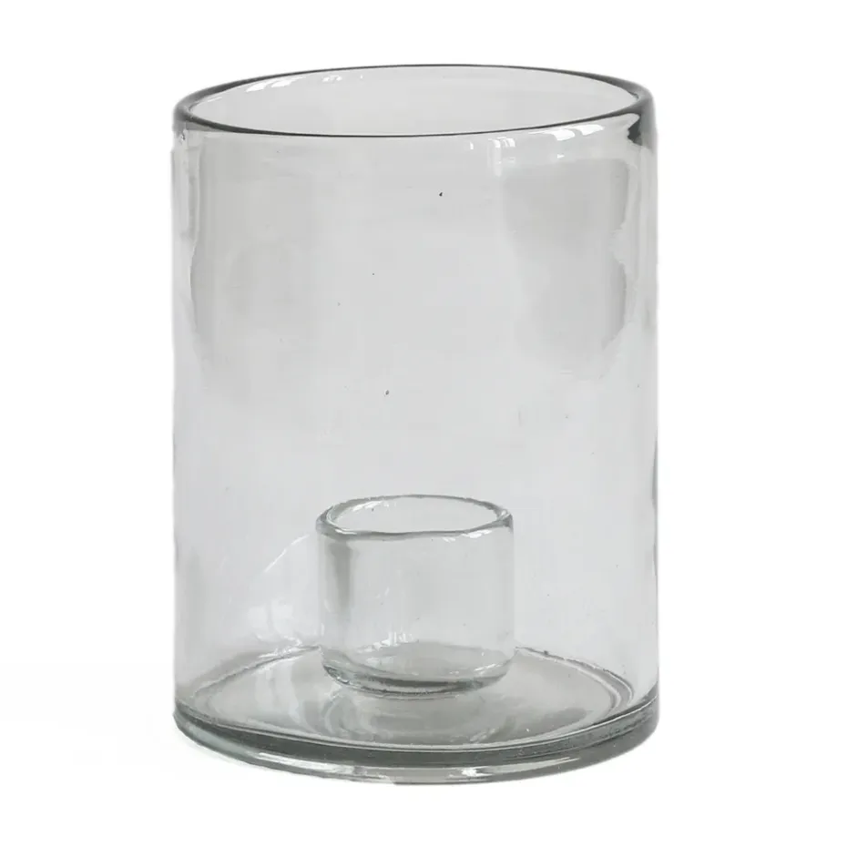 Bougeoir Luna Ø12 cm, Transparent