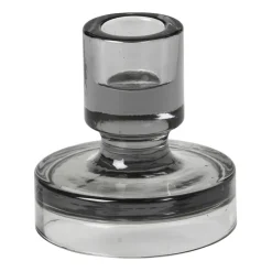 Bougeoir Petra smoked pearl dark grey, 8 cm