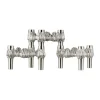 Bougeoir Quist STOFF, 3 pièces, Chrome brossé