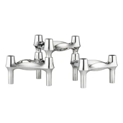 Bougeoir STOFF Nagel BMF, lot de 3, Chrome