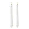 Bougie à chandelier Uyuni LED blanc Lot de 2, 20,5 cm