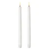 Bougie à chandelier Uyuni LED blanc Lot de 2, 25,2 cm