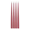 Bougie antique Atmosphere 32 cm, lot de 4, Rouge foncé