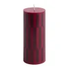 Bougie bloc Column Candle small 15 cm, Wine-bordeaux