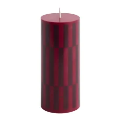 Bougie bloc Column Candle small 15 cm, Wine-bordeaux
