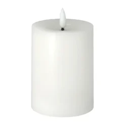 Bougie bloc LED Bright Melt 12,5 cm, Blanc