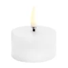 Bougie bloc Uyuni LED blanc Ø5 cm, 2,8 cm