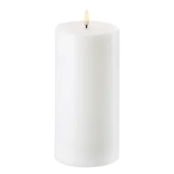 Bougie bloc Uyuni LED blanc Ø10,1 cm, 20,3 cm