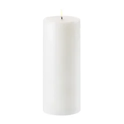 Bougie bloc Uyuni LED blanc Ø10,1 cm, 25 cm