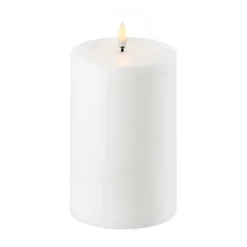 Bougie bloc Uyuni LED blanc Ø10,1 cm, 15,2 cm