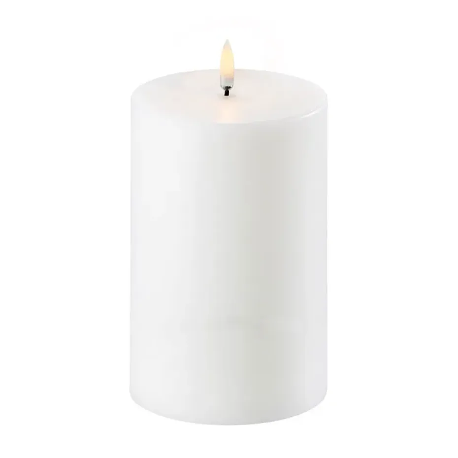 Bougie bloc Uyuni LED blanc Ø10,1 cm, 15,2 cm
