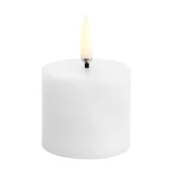 Bougie bloc Uyuni LED blanc Ø5 cm, 4,5 cm