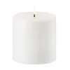 Bougie bloc Uyuni LED blanc Ø10,1 cm, 10 cm