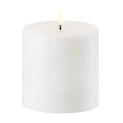 Bougie bloc Uyuni LED blanc Ø10,1 cm, 10 cm