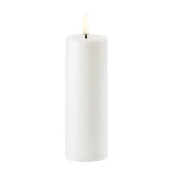 Bougie bloc Uyuni LED blanc Ø5 cm, 14,5 cm