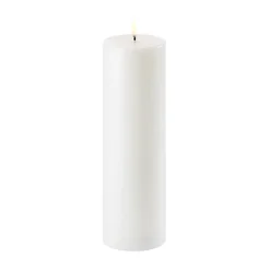 Bougie blocUyuni LED blanc Ø7,8 cm, 25 cm
