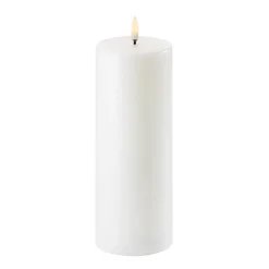 Bougie blocUyuni LED blanc Ø7,8 cm, 20,3 cm