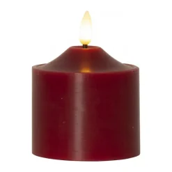 Bougie chauffe-plat LED Flame 9,5 cm, Rouge