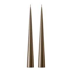 Bougie cônique ester & erik 37 cm Lot de 2 lacquées, Caviar 77