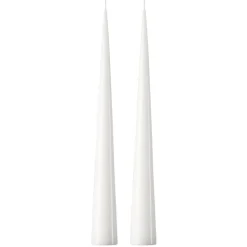 Bougie cônique ester & erik 37 cm Lot de 2 lacquées, Pure white 31-0