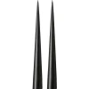 Bougie cônique ester & erik 37 cm Lot de 2 mat, Raw black 75
