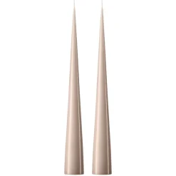 Bougie cônique ester & erik 37 cm Lot de 2 lacquées, Linen grey 22-0