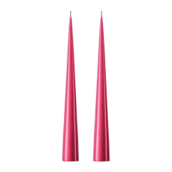 Bougie cônique ester & erik 37 cm Lot de 2 lacquées, Deep pink 41/2