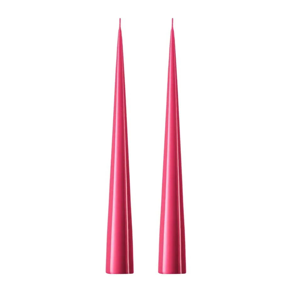 Bougie cônique ester & erik 37 cm Lot de 2 lacquées, Deep pink 41/2