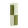 Bougie Column Candle medium 20 cm, Light green-army green
