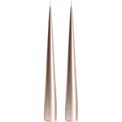 Bougie conique ester & erik 34 cm Lot de 2 métallique, Champagne 94