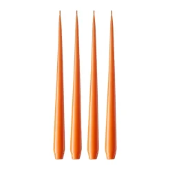 Bougie ester & erik Lot de 4 laquée, Mild orange 16, 32 cm
