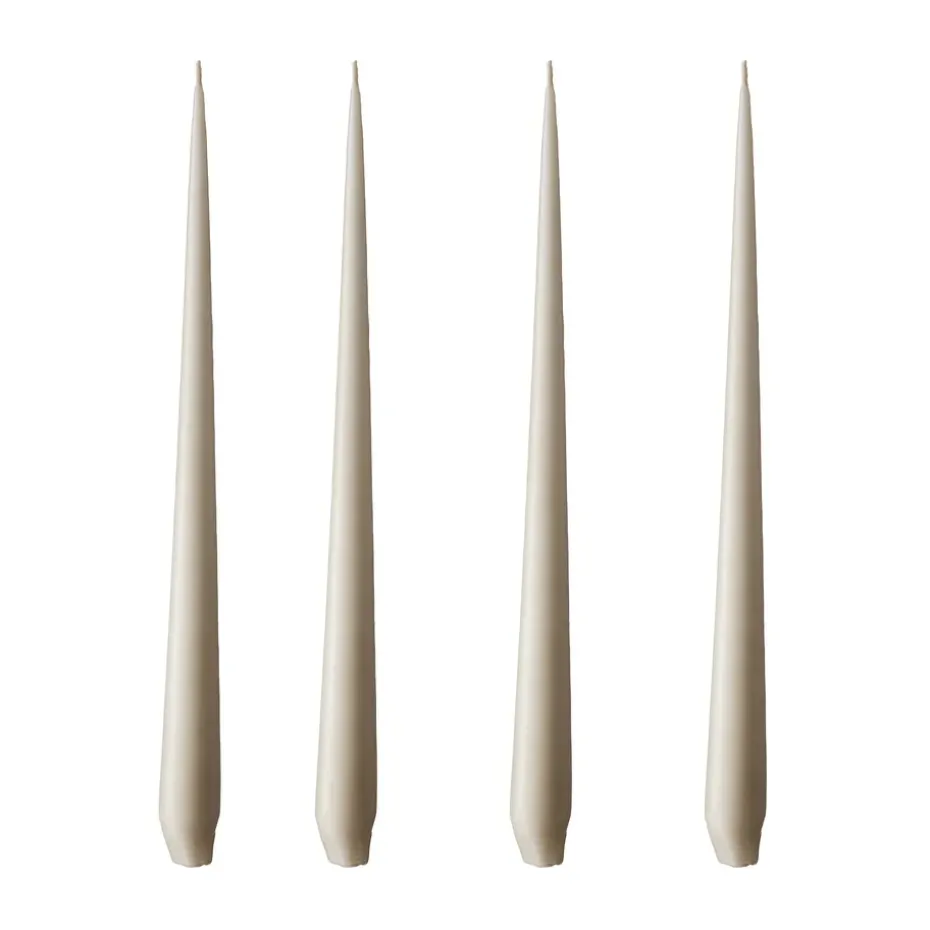 Bougie ester & erik Lot de 4 mat, linen grey, 32 cm