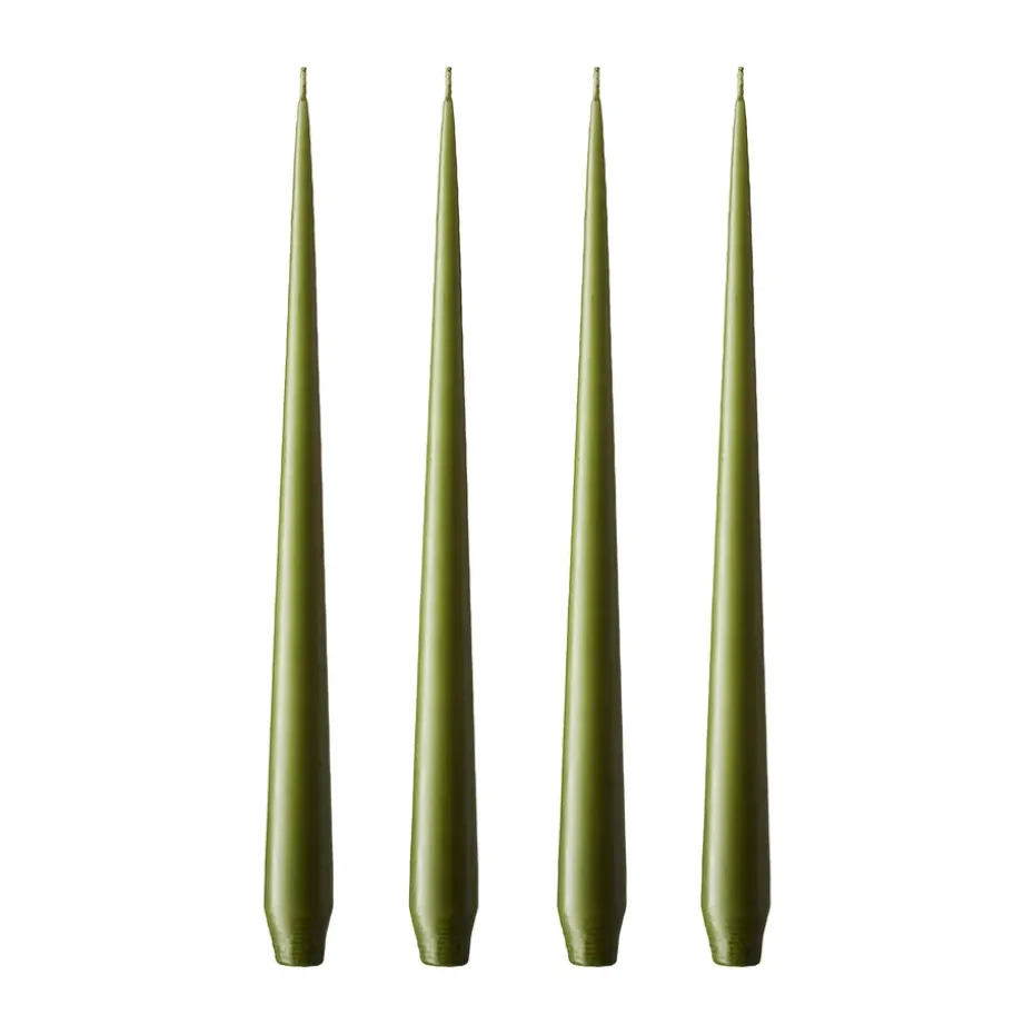 Bougie ester & erik Lot de 4 mat, olive glow, 32 cm