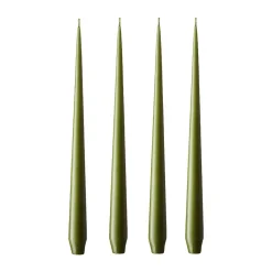 Bougie ester & erik Lot de 4 mat, olive glow, 42 cm